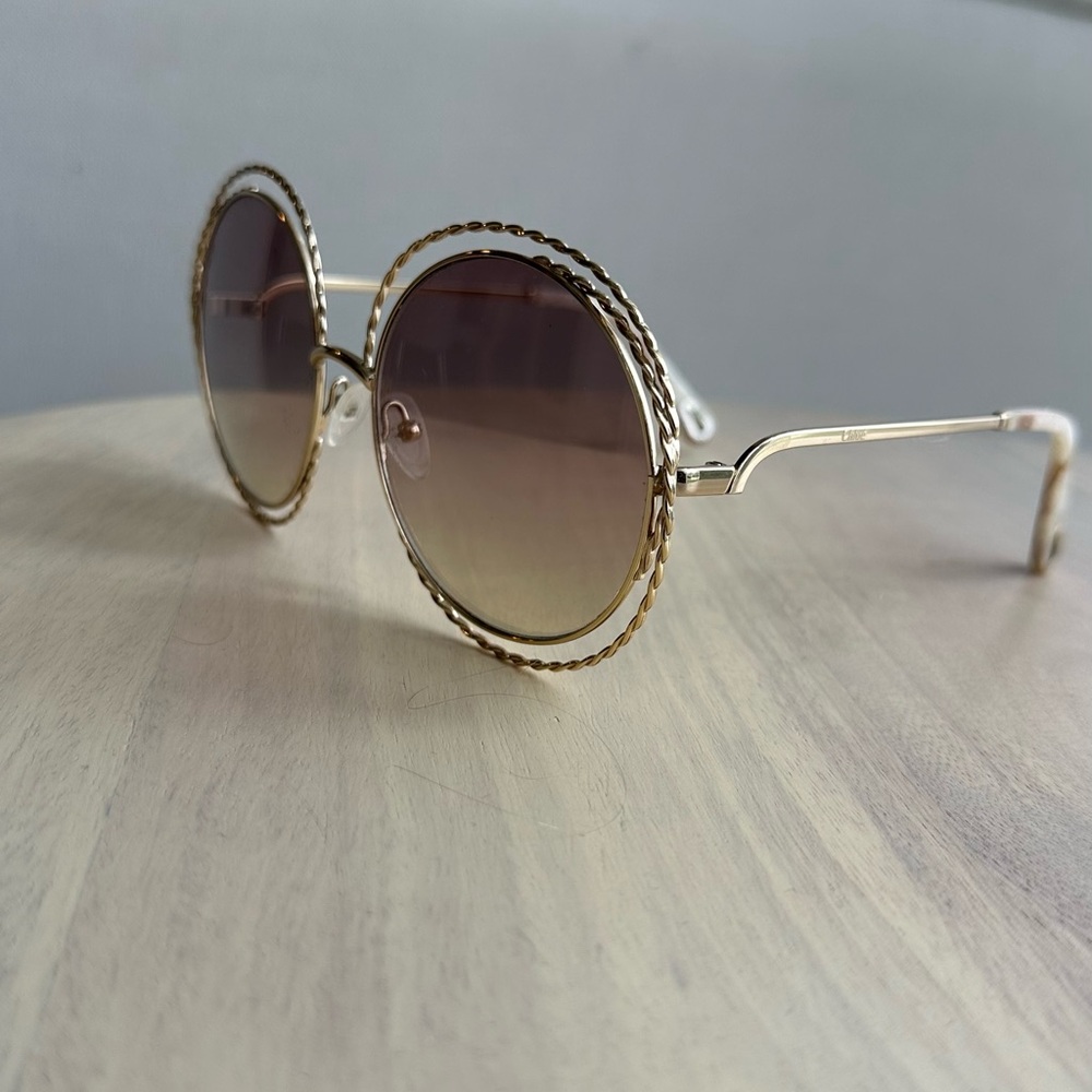 Gold Round Sunglasses